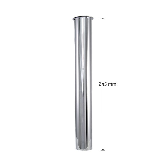Bild 2 - Messing-Brdelrohr - Tauchrohr - fr Siphon DN 32 (1 1/4'') - Lnge 245 mm - verchromt