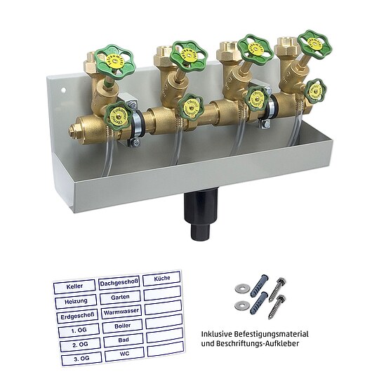 Bild 2 - Kompakt-Wasserverteiler, Zulauf 1 1/4'' mit 4 Abgngen