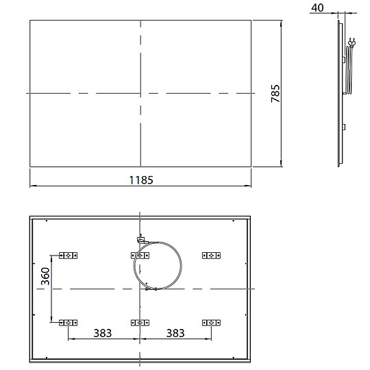 Bild 3 - Buderus Infrarot-Strahlungsheizung Logatrend IFR386 GW Glas wei 800W - 7738343154