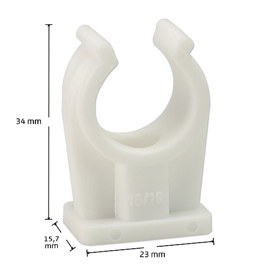 Bild 2 - 10 Stk. Einzel-Rohrclip 16 - 18 mm