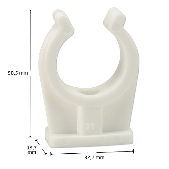 Bild 2 - 10 Stk. Einzel-Rohrclip 26 - 28 mm