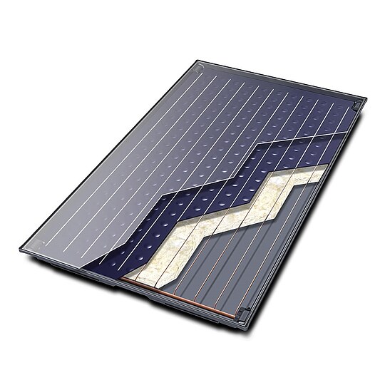 Bild 3 - Buderus Solaranlage Logaplus S77 - 4 Kollektoren (9,48m) SKN4.0-s mit Pufferspeicher PNR750 silber und Frischwasserstation - 7739612995