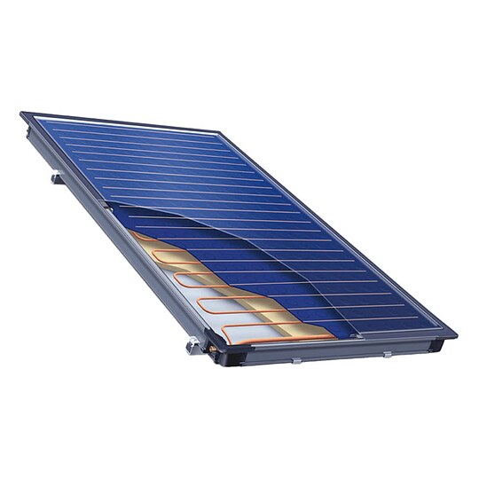 Bild 3 - Buderus Solaranlage Logaplus S94 - 4 Kollektoren (10,2m) SKT1.0-s mit Pufferspeicher PNR750 wei und Frischwasserstation - 7739610790