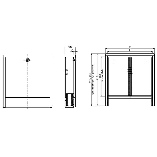 Bild 5 - Aufputz-Verteilerschrank - Farbe wei - 2-3 Heizkreise
