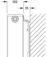 Buderus Ventilheizkrper VCM - Typ 22 - Oberflche: Profil