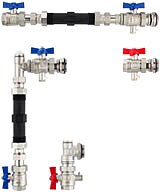 Einbau Set fr Heizungswrmezhler - Baulnge 130 mm 