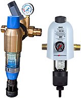 Rcksplfilter / Hauswasserstation - Ohne und mit Druckminderer