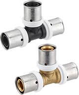 Pressfittinge für Alu Verbundrohr - T-Stücke für MV Rohr