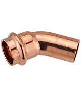 Pressfittinge für Kupferrohr - Bogen 45° Innen x Außen