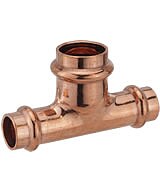 Pressfittinge für Kupferrohr - T-Stücke Mittelabgang erweitert