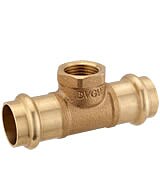 Pressfittinge für Kupferrohr - T-Stücke mit Innengewinde