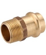 Pressfittinge für Kupferrohr - Übergänge mit Außengewinde