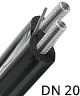 Solarleitung DN 20 mit Fittings & Schellen zur Solarinstallation