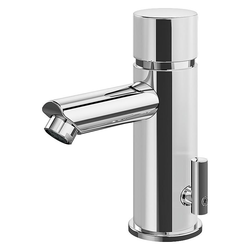 Selbstschluss-Waschtischarmatur Conti lino SoftTouch ST10 mit Mischung, Ausladung 90 mm, chrom - CONM8150204000