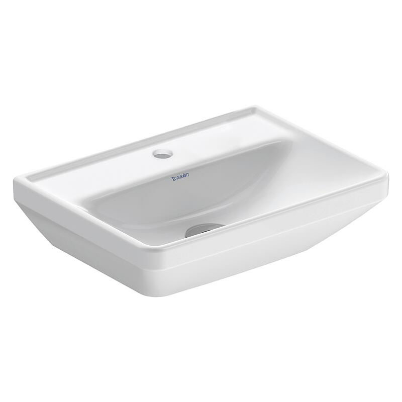 Handwaschbecken Duravit D-Neo 500 x 150 x 400 mm, mit Überlauf seitlich, 1 Hahnloch mittig, weiß - 0742500000