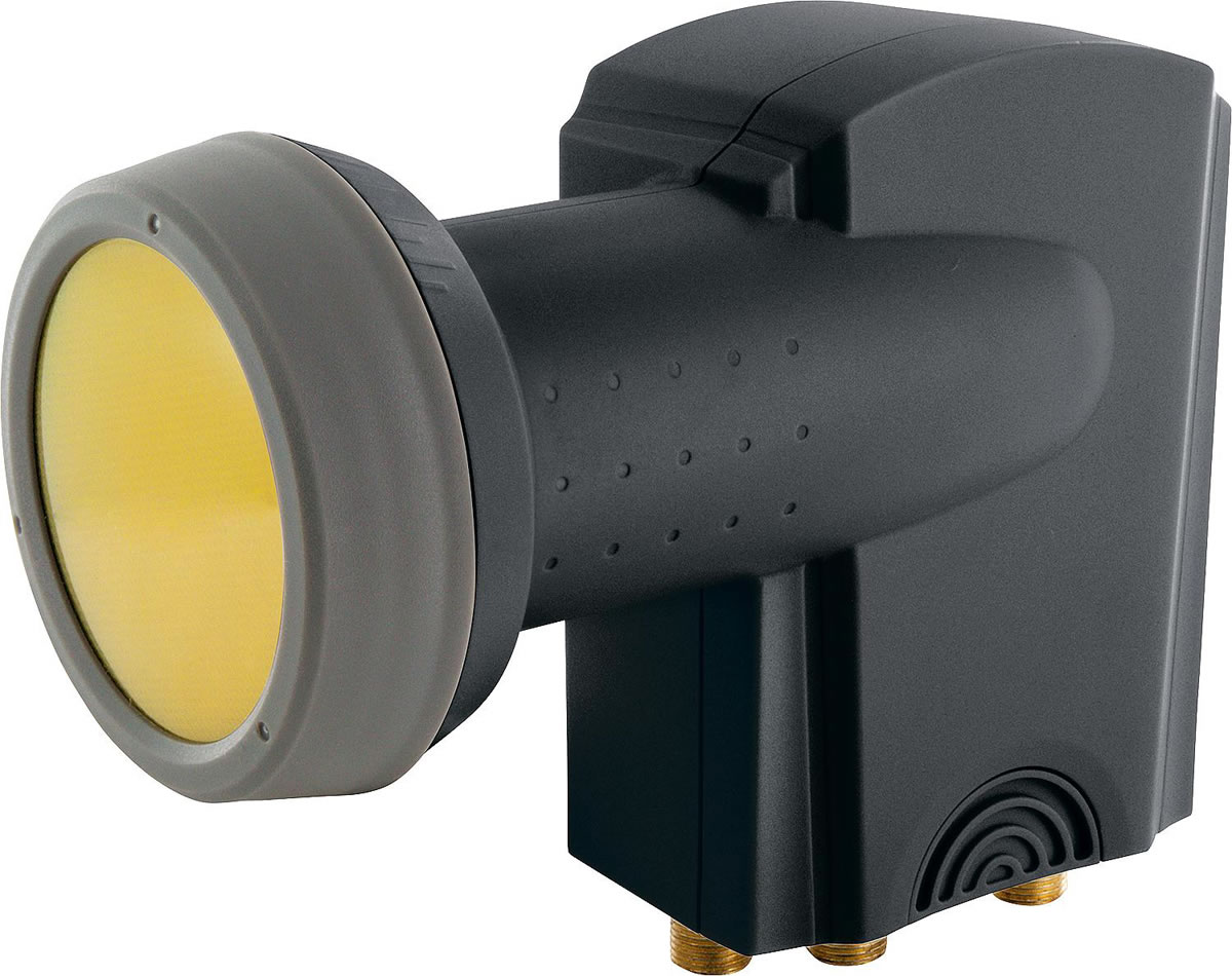Digitales Quattro-LNB rauscharmer Signalumsetzer Anthrazit 40 mm/ Sun Protect