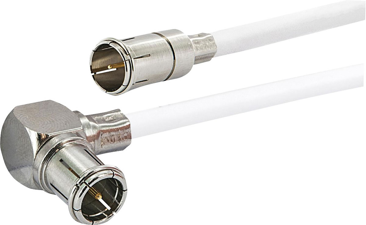 Sat/Modem - Anschlusskabel Schwaiger mit f-Quick Winkelstecker - 1,5 m ** 1m/3,46 EUR