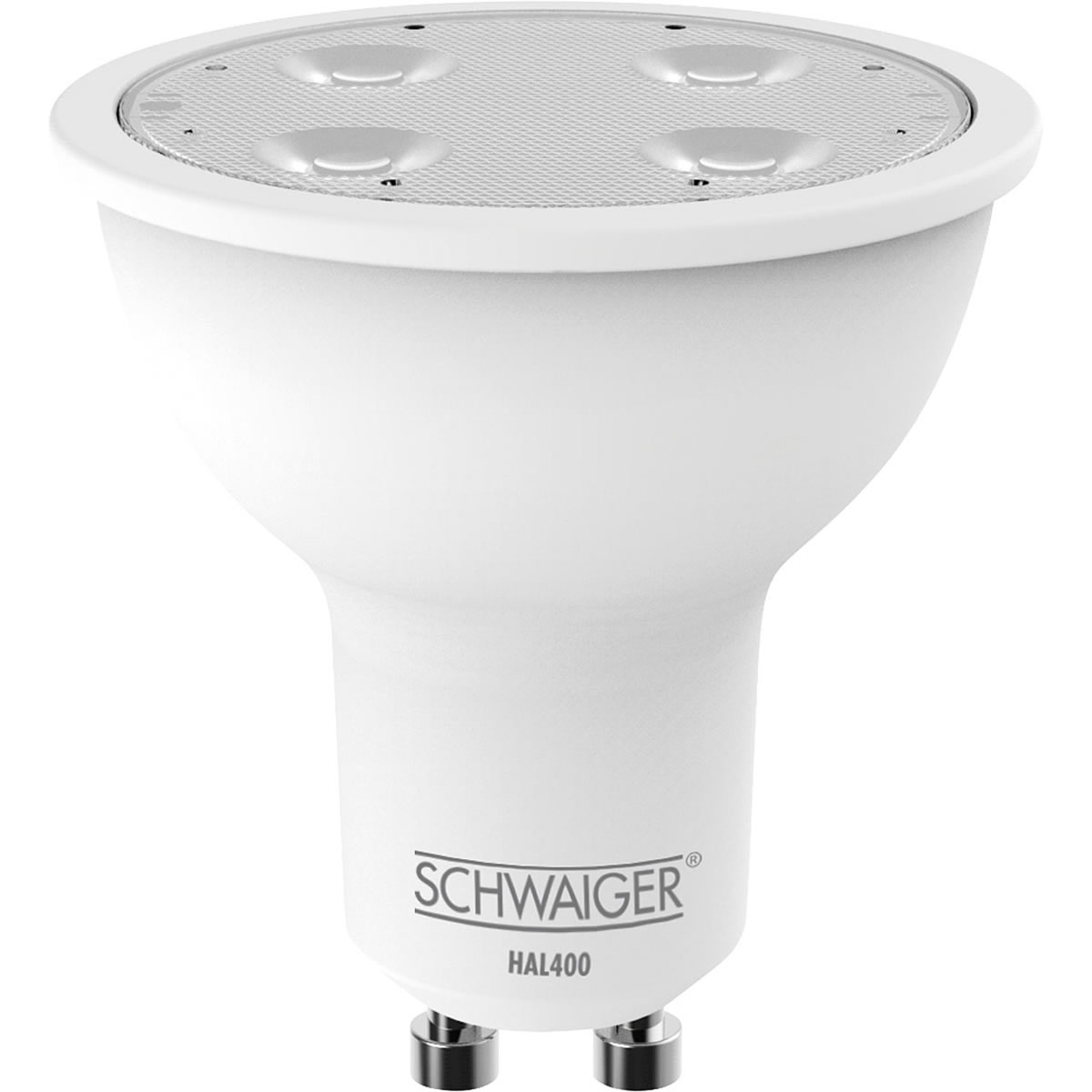 HOME4YOU LED Leuchtmittel GU10 4,5W, Schwaiger, warmweiß - 50 x 54 x 50 mm