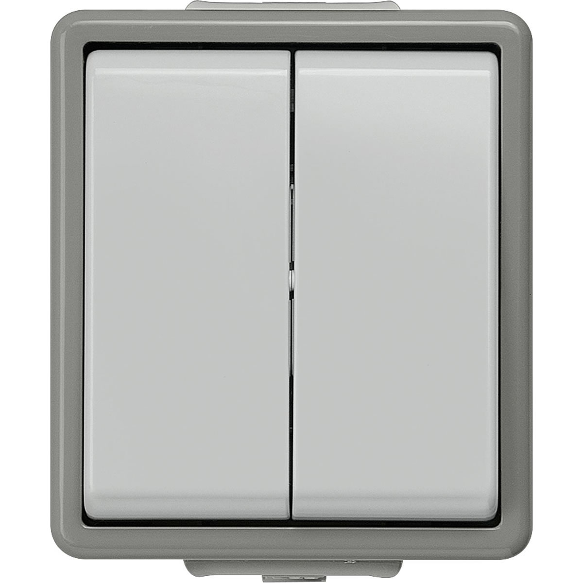 Aufputz-Serienschalter Schutzart IP44 - 75 x 66 x 54 mm