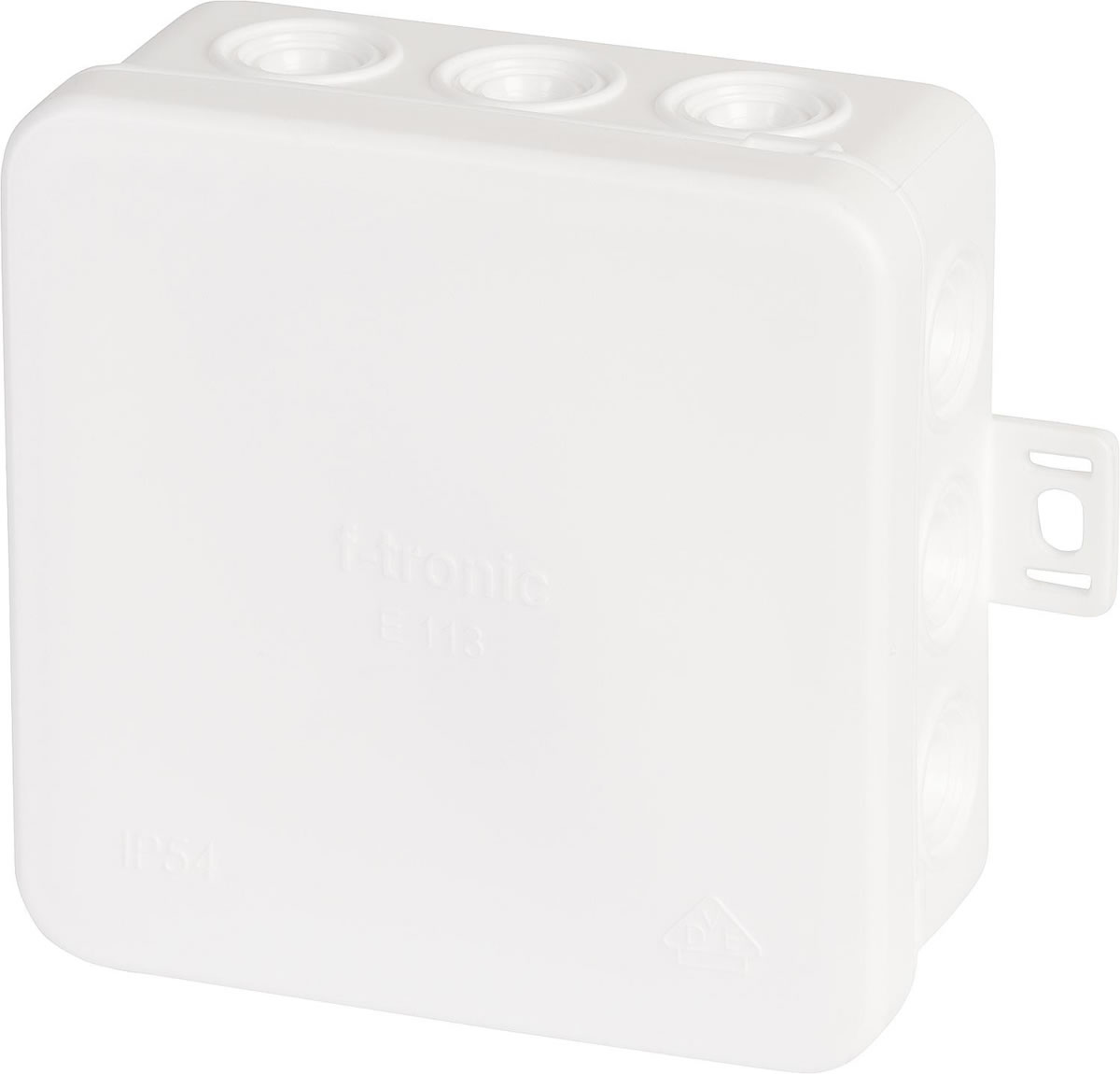 Aufputz-Abzweigkasten, IP54, weiß - Maße 85 x 85 x 40 mm