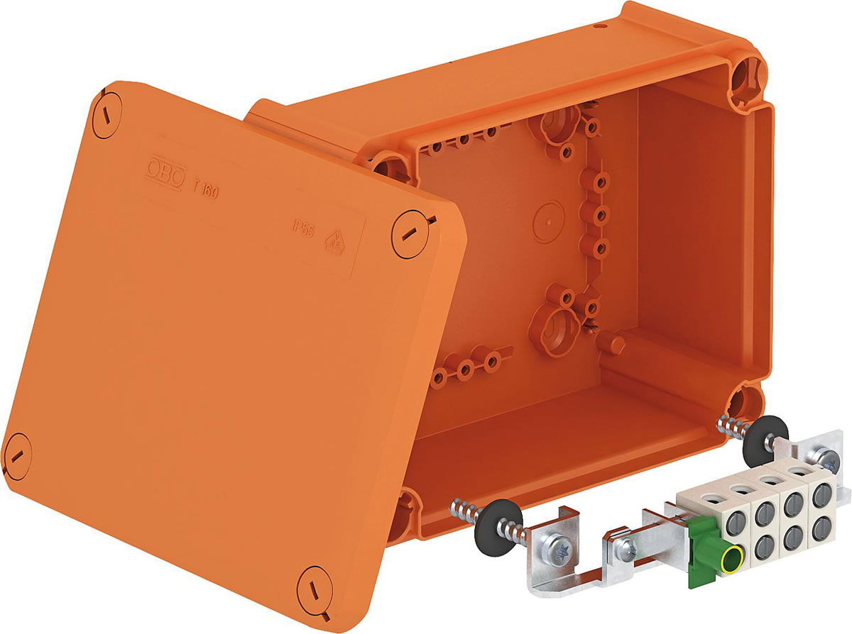 Kabelabzweigkasten FireBox T160E pastellorange - Maße 190 x 150 x 77 mm