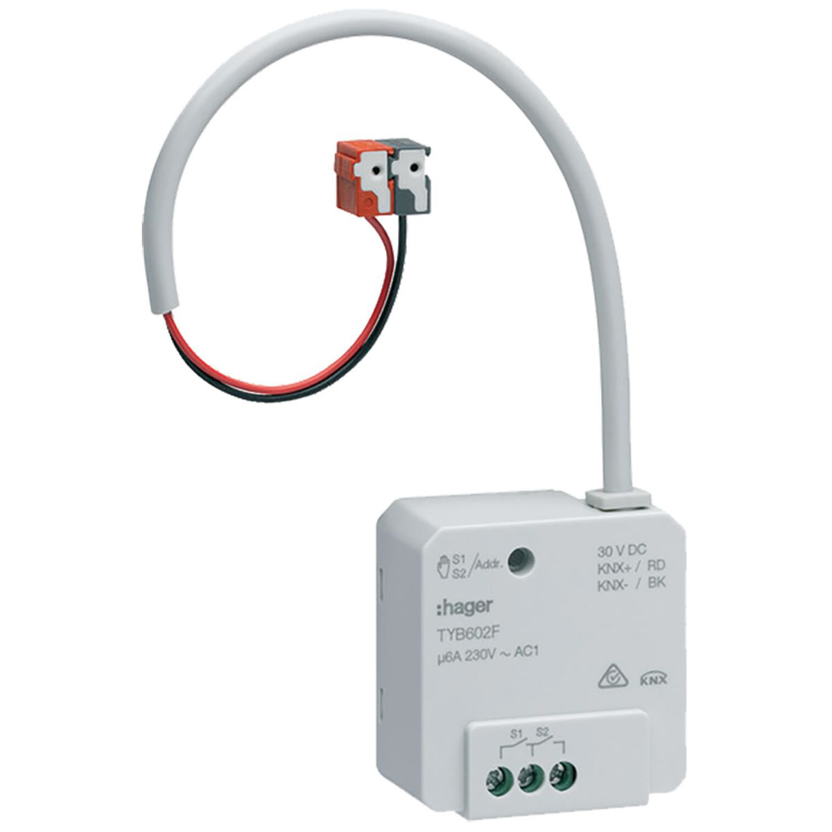 Hager Schaltaktor Jalousieaktor 2/1-fach 6A KNX Unterputz-TYB602F