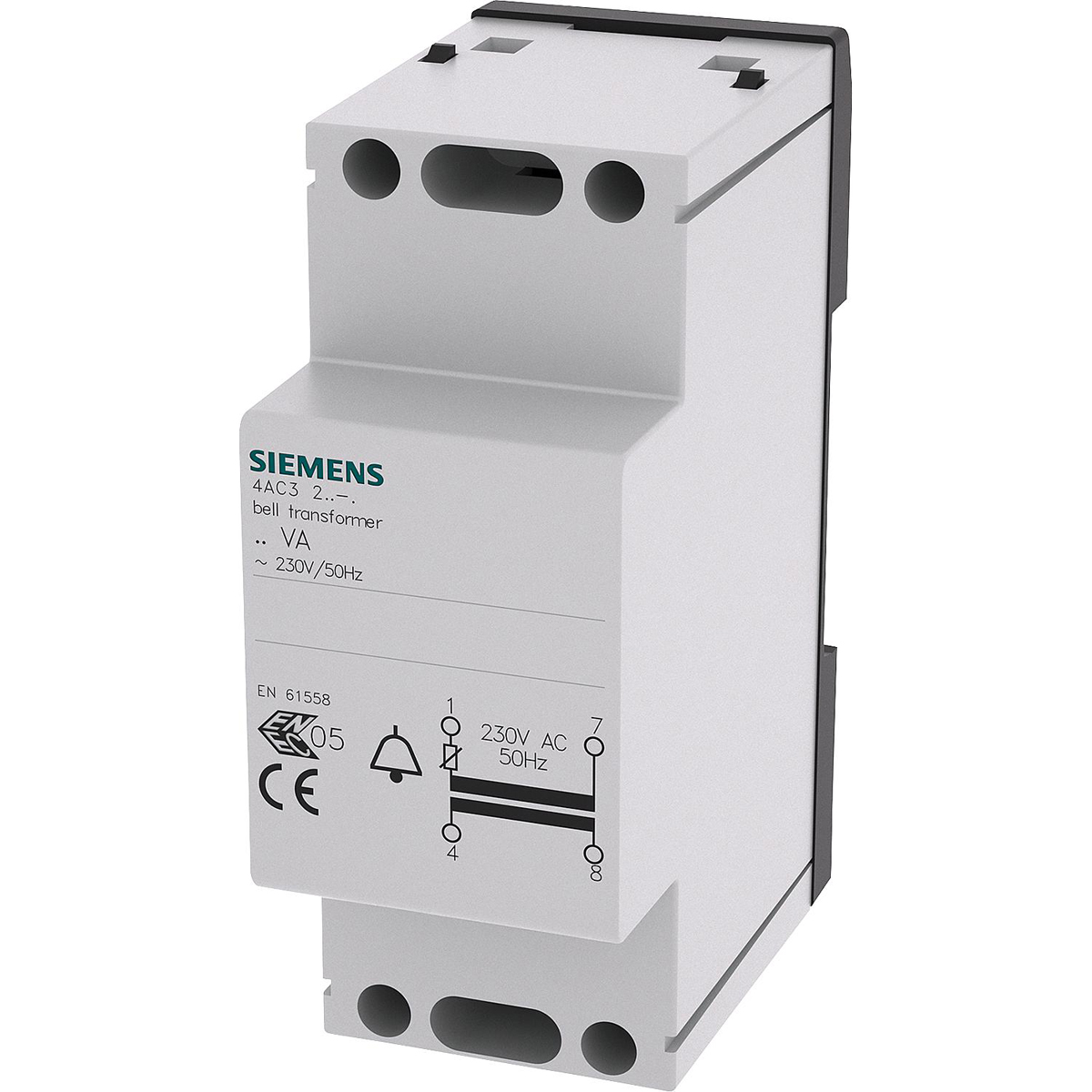 Klingeltransformator Siemens 18VA PRIM 230-240V,50HZ, SEK 8V, 12V