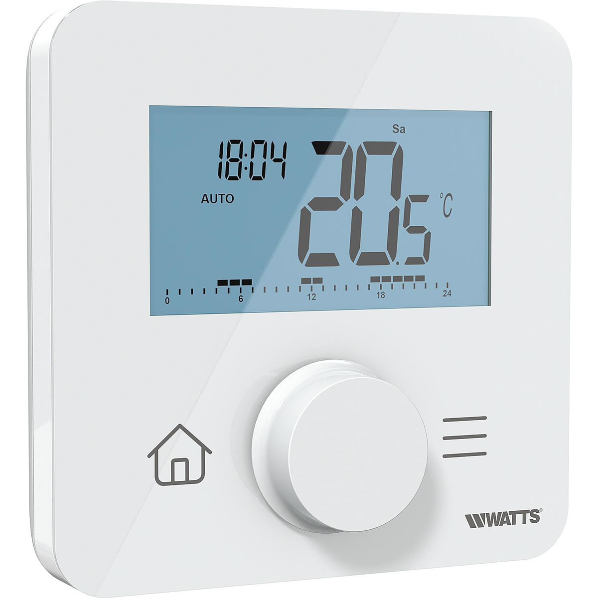 WATTS Funkthermostat BT-DP03-RF - Wandmontage und Tischaufstellung mit Standhalter