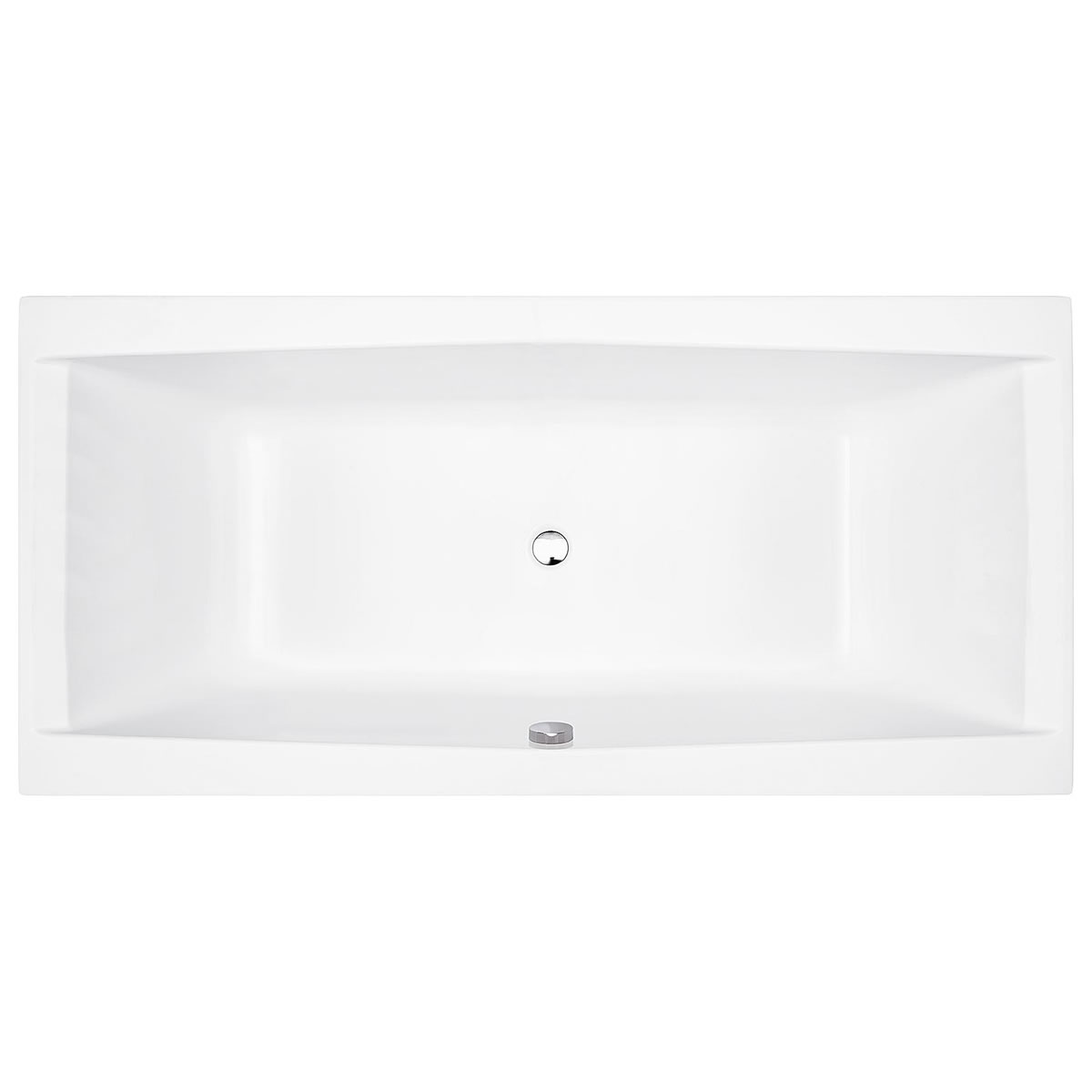 Duo-Badewanne Larcis 1900 x 500 x 900 mm, Inhalt 372 l, Acryl, weiß - 93 030 89