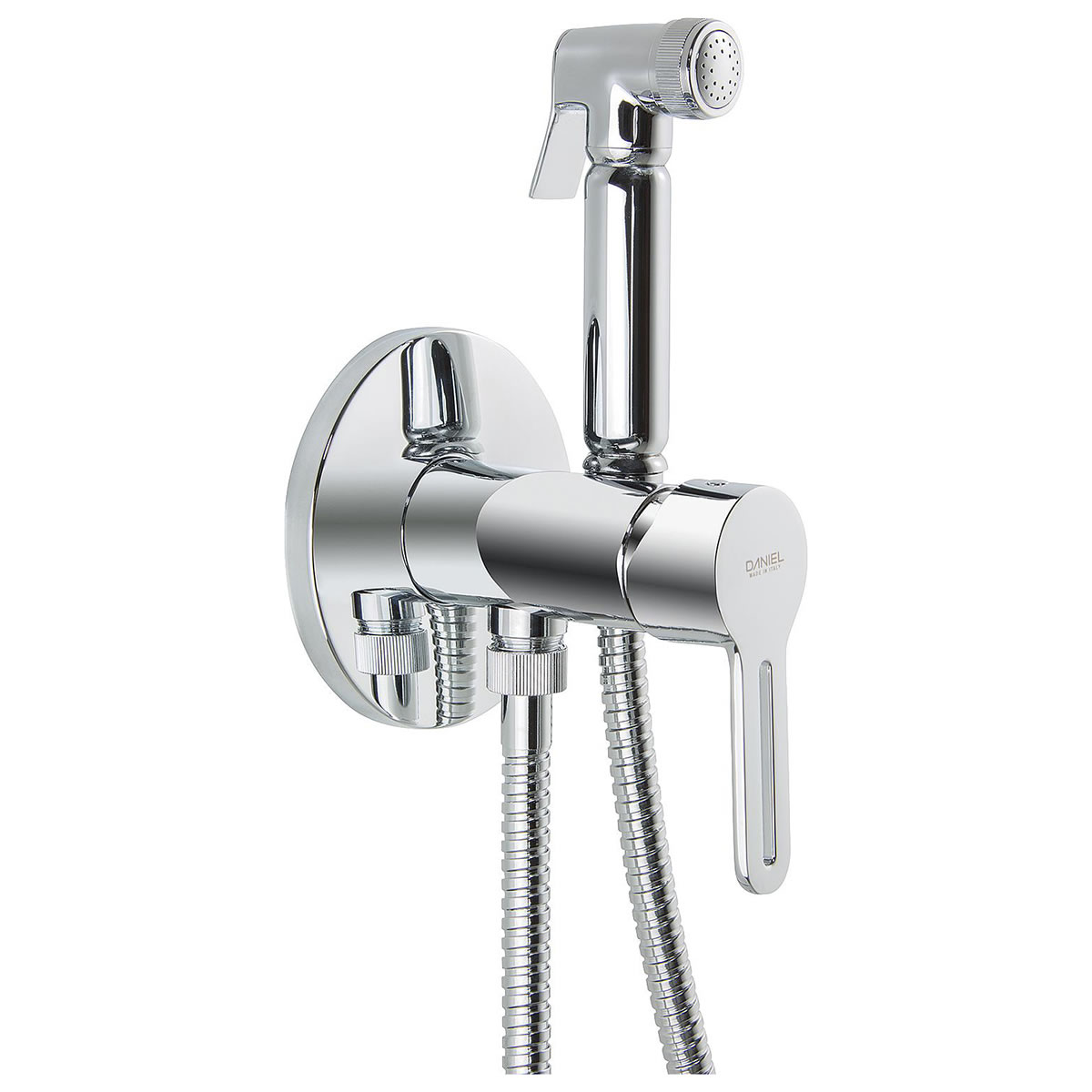Intim Hygiene-Dusch-Mischer-Set Enzan mit Unterputz-Körper, Handbrause, Brauseschlauch und Brausehalter, chrom - 93 124 94