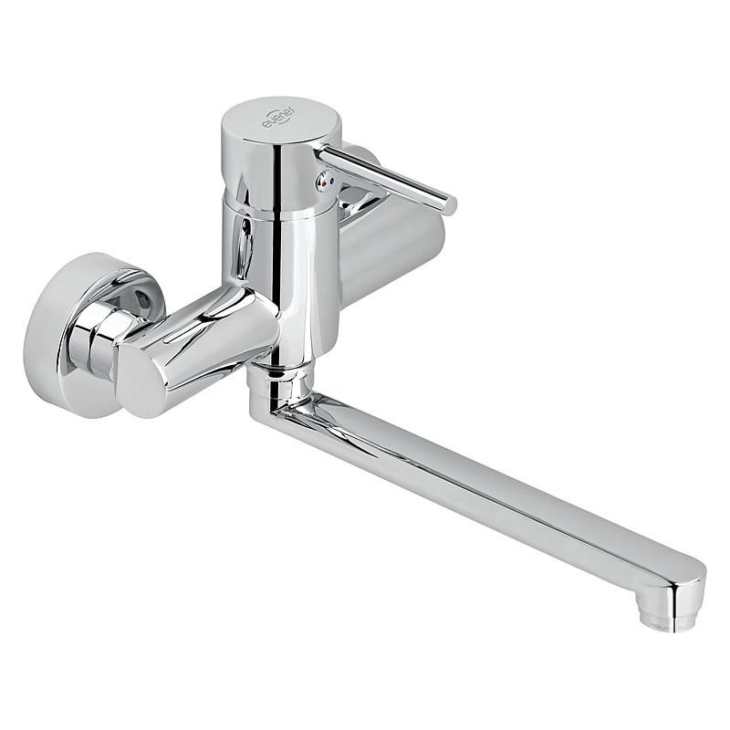 Wand-Spültischmischer Salsa mit Schwenkauslauf, Ausladung 245 mm, verchromt - 93 146 13