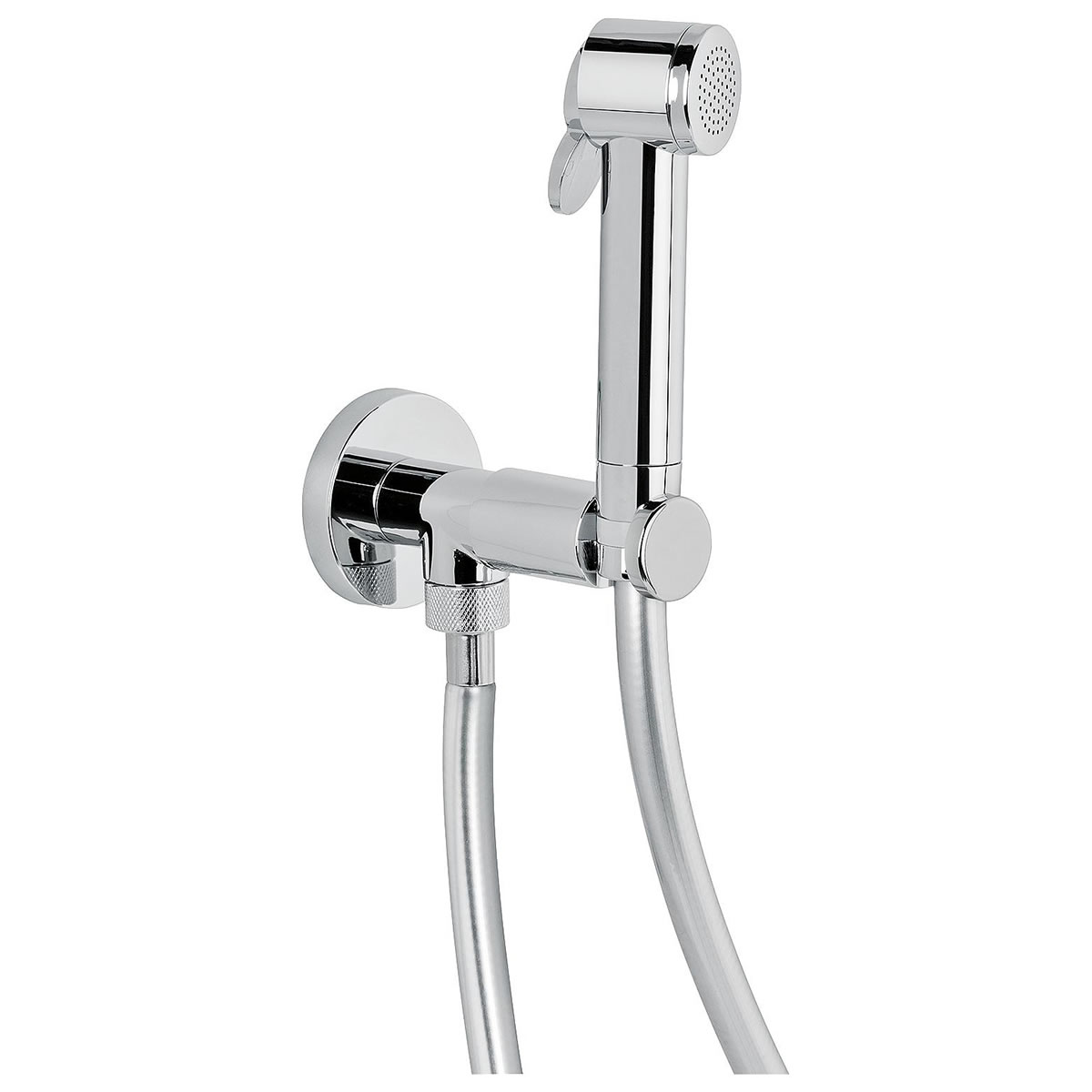 Intim Hygiene-Dusch-Set Alfios mit Handbrause, Brauseschlauch und Brausehalter, chrom - 93 160 08
