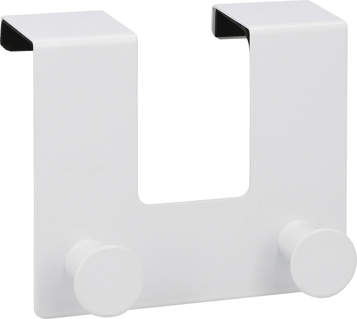 Türhaken doppelt, Metall weiß, 125 x 107 mm - 93 196 73