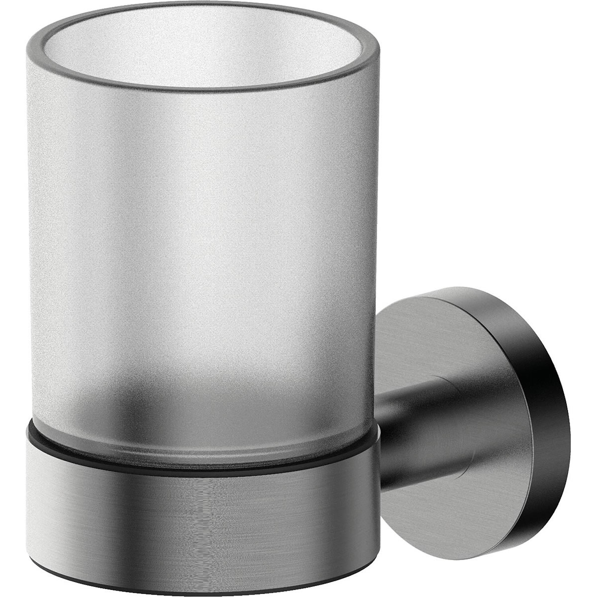 Glashalter Eldrid mit Wandhalter, Messing Gunmetal