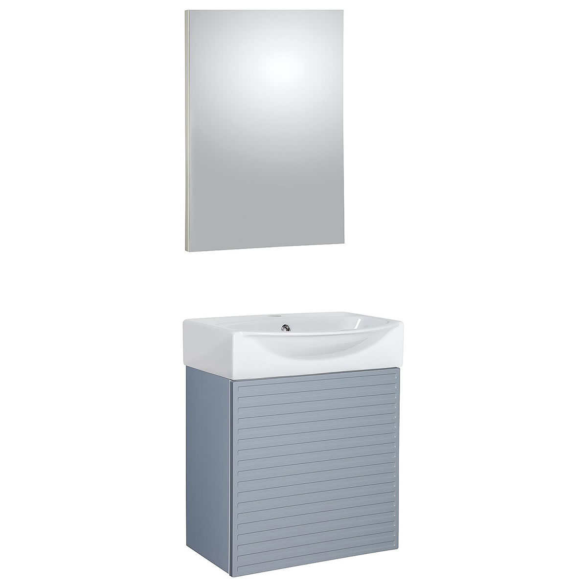 Gästebad-Set Mini 50S, Blau Pacifik matt 500 x 620 x 400 mm