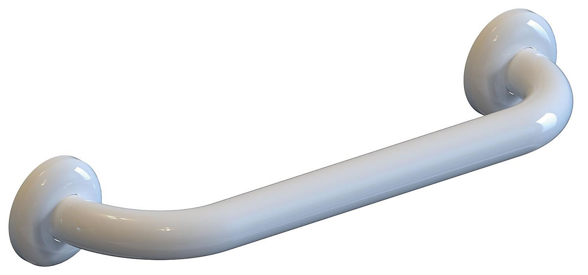 Haltegriff Elida Classic, weiß glänzend, antibakteriell, 300 x 32 x 100 mm