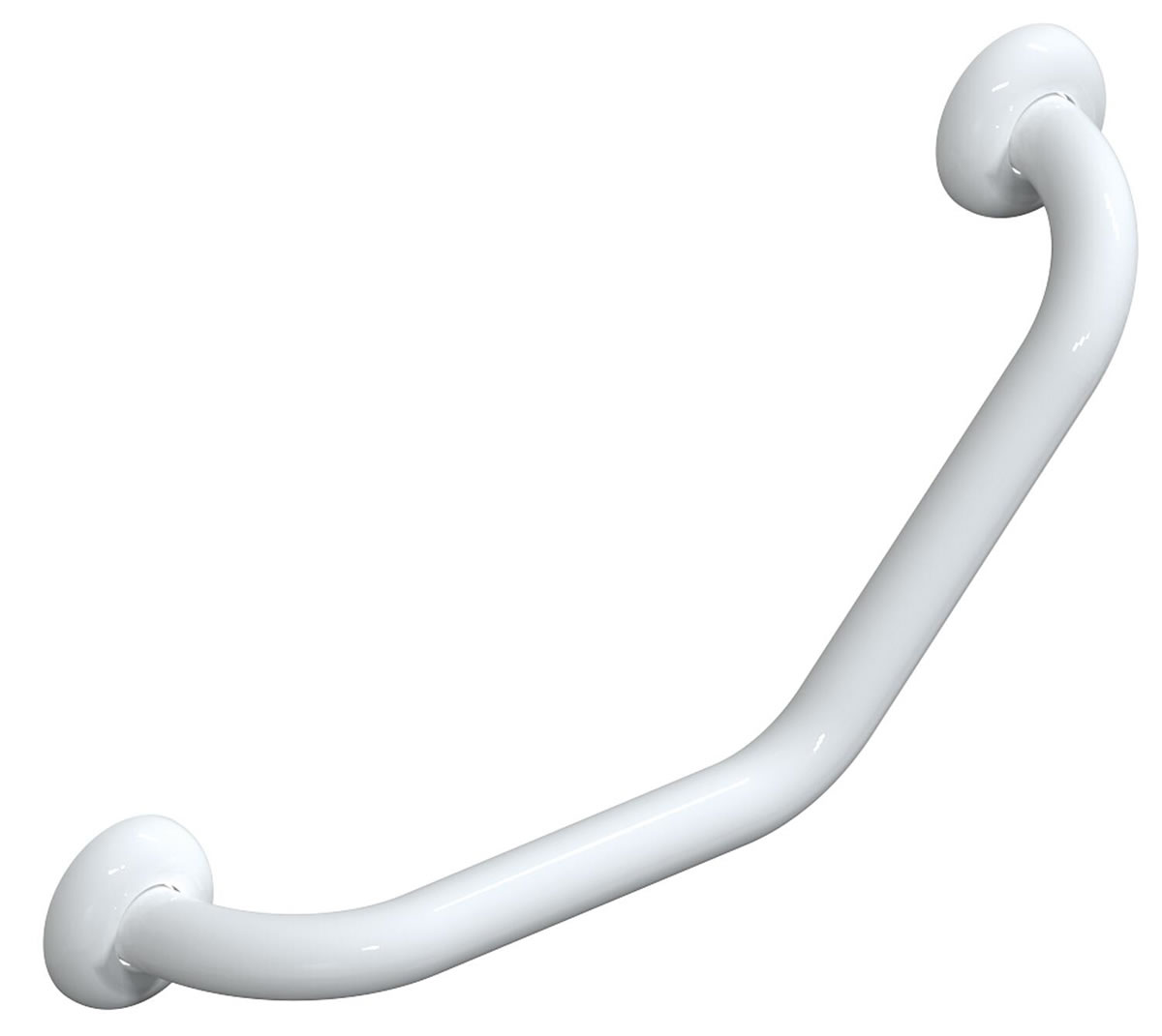 Winkelgriff Elida Classic 45°, weiß glänzend, antibakteriell, 250 x 250 x 100 mm