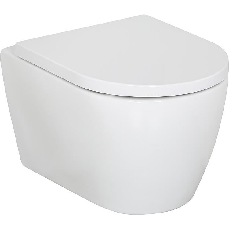 Combi-Pack Aimera Compact Wand-WC spülrandlos mit WC-Sitz Softclose - 93 243 65