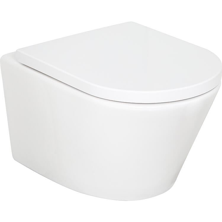 Combi-Pack Amur Wand-Tiefspül WC Spülrandlos und WC-Sitz Edoma softclose - 93 255 63