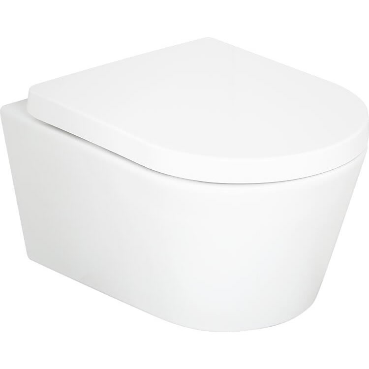 Combi-Pack Kureika Wand-Tiefspül WC Spülrandlos WC-Sitz Kapuas softclose - 93 255 70