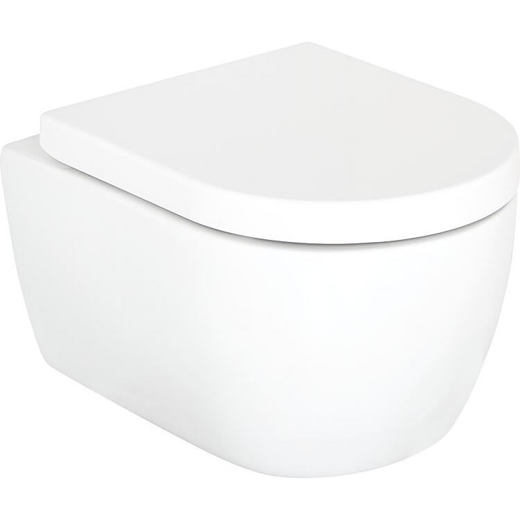Combi-Pack Aksai Wand-Tiefspül WC Spülrandlos und WC-Sitz Aksai softclose - 93 255 73