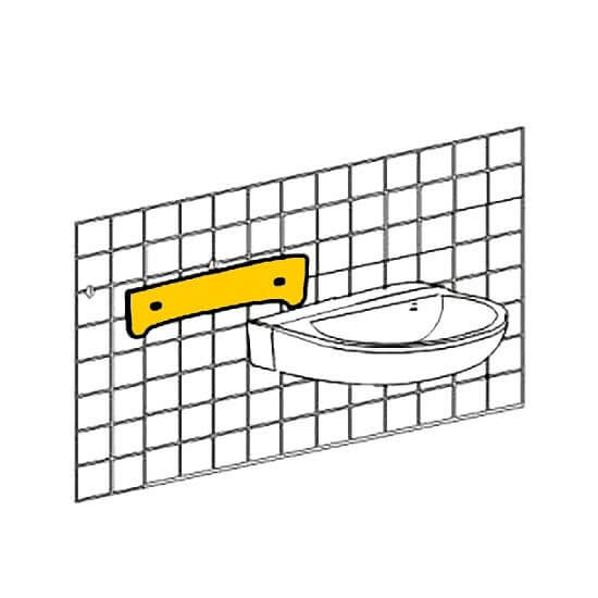 Handwaschbecken-Schallschutzset bis 550mm best. aus Schalldämmprofil