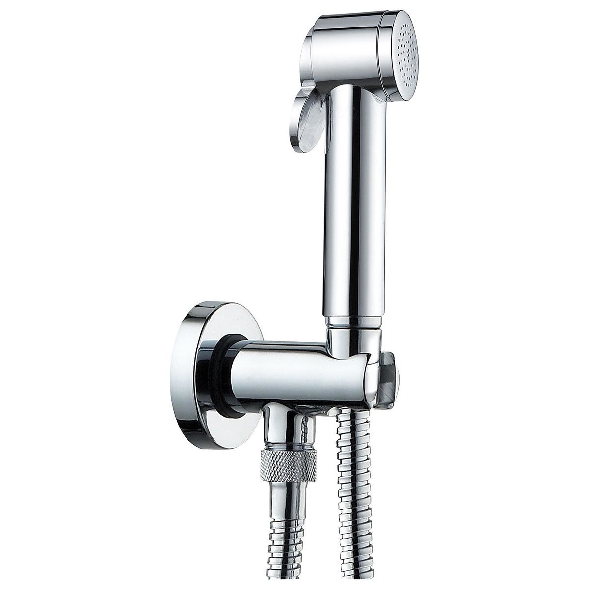 Intim Hygiene-Dusch-Set Evanna mit Handbrause, Brauseschlauch und Brausehalter, chrom - 93 775 67