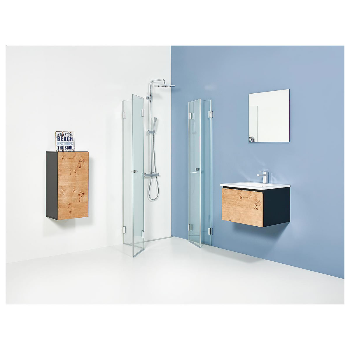 Eck-Duschkabine Farfalla 770 x 770 x 2000 mm, 8 mm Glas ETC 2 x 2-teilige Tür - 93 965 17