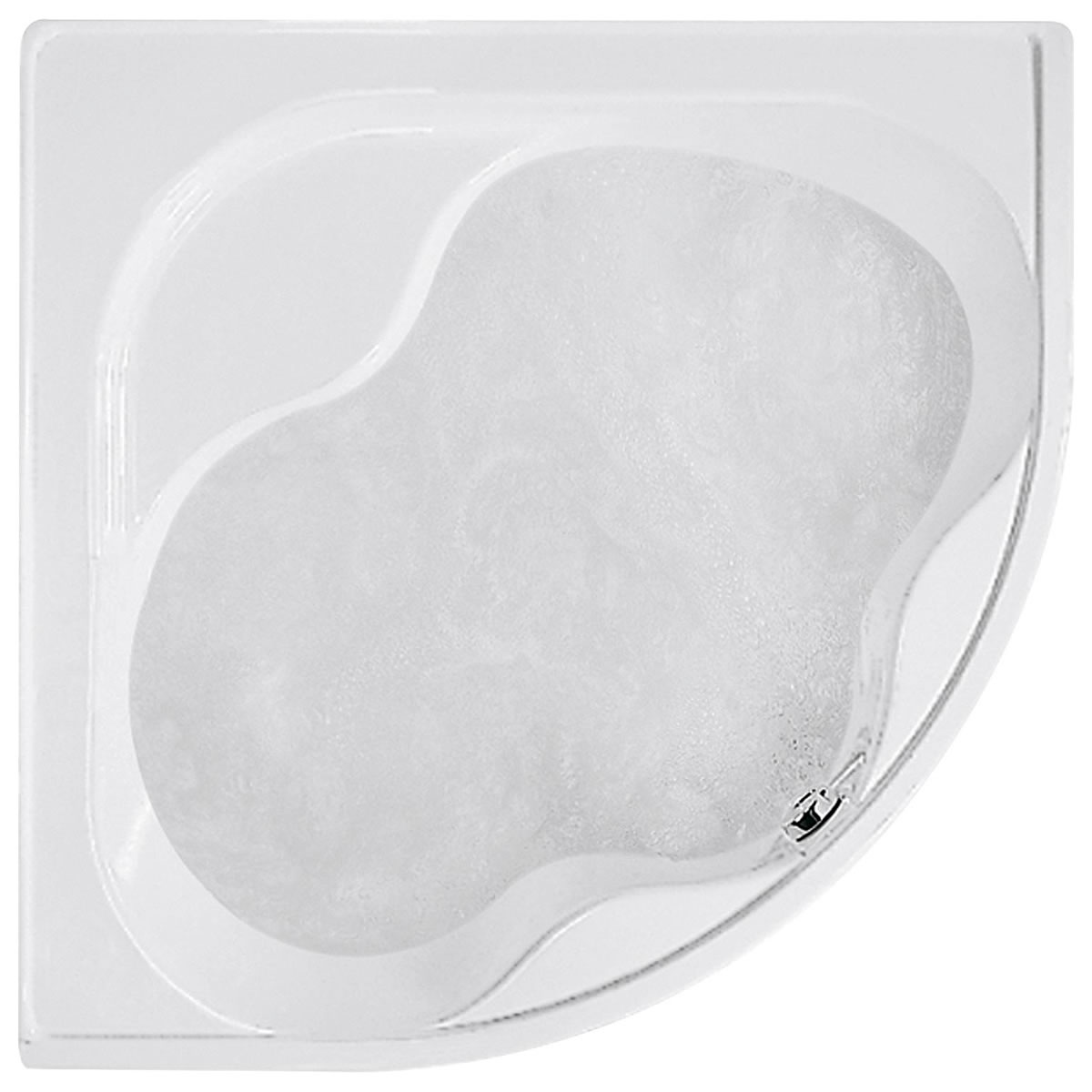 Eck-Badewanne EMBER 1390 x 400 x 1390 mm, Inhalt 230 l, Acryl, weiß - 93 968 34