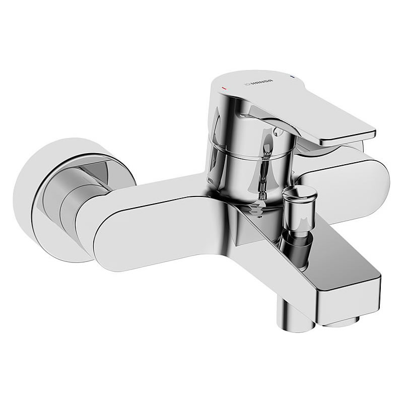 Aufputz-Wannenmischer Hansa Hansatwist, Ausladung 162 mm, chrom - 09742183