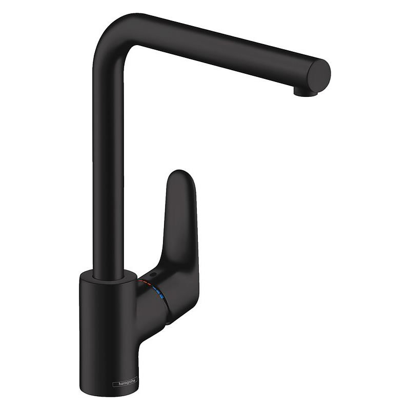 Spültischmischer Hansgrohe Focus M41 seitliche Betätigung 1jet, mattschwarz - 31817670