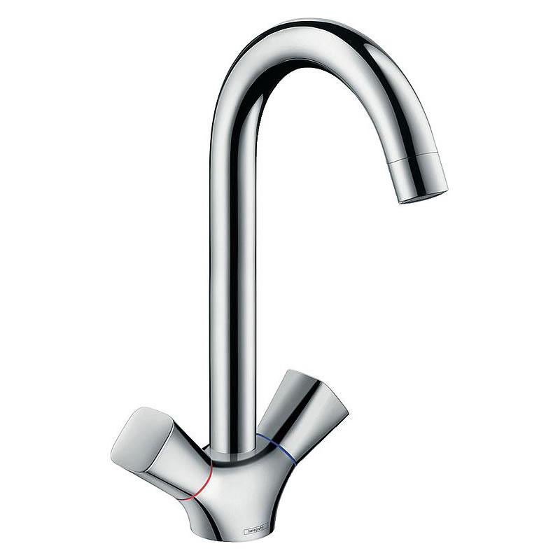 Zweigriff-Spültischmischer Hansgrohe 220 Logis M31 Schwenkauslauf, Ausladung 156 mm, chrom - 71280000