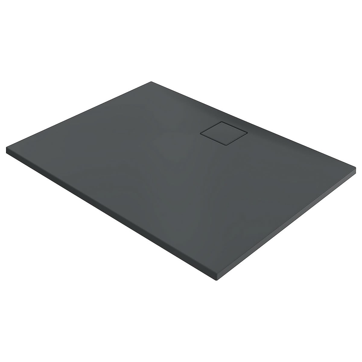 Duschwanne Hüppe EasyFlat 1000 x 52 x 900 mm, Mineralguss, Ablauf lange Seite, anthrazit matt - EF0107128