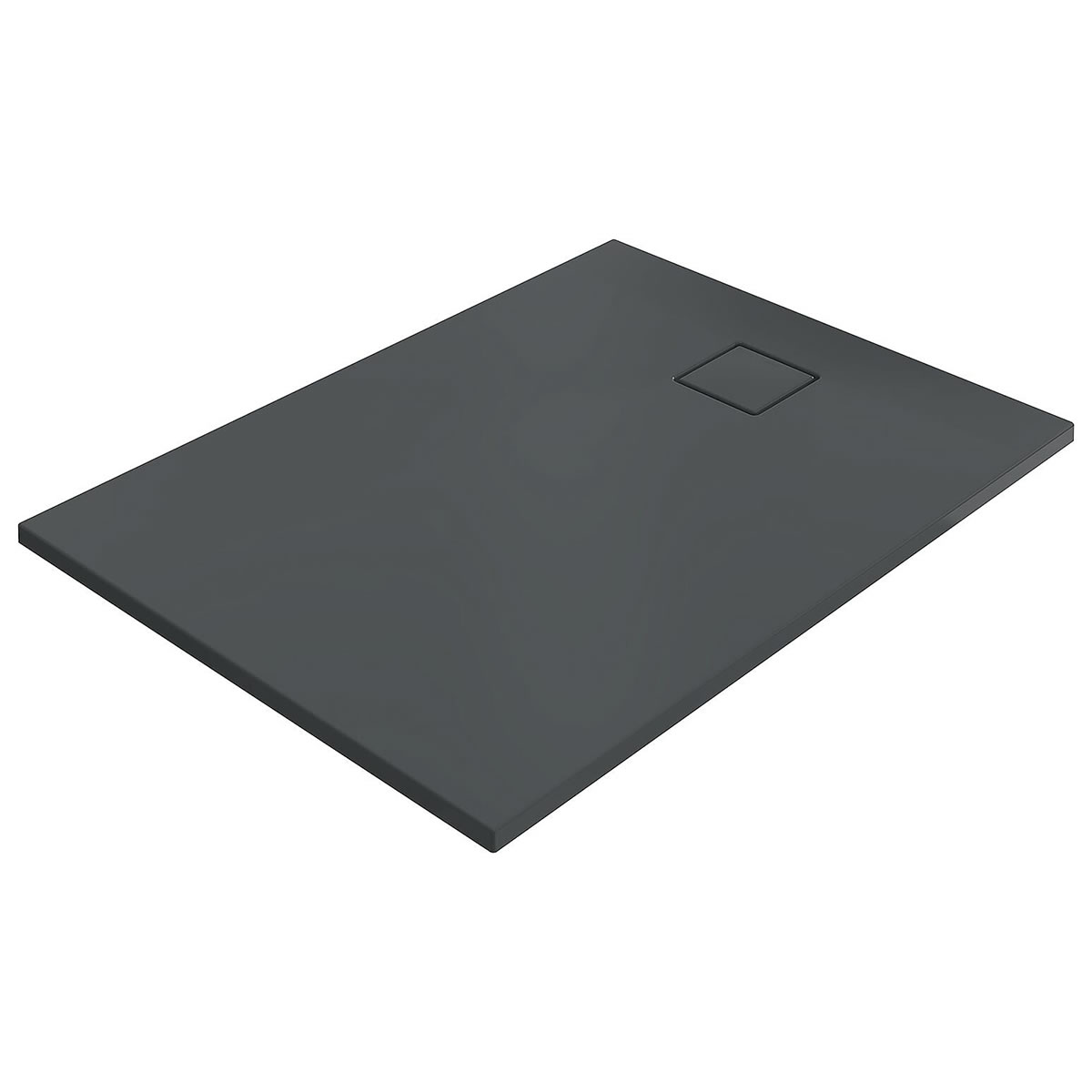 Duschwanne Hüppe EasyFlat 1200 x 52 x 800 mm, Mineralguss, Ablauf kurze Seite, anthrazit matt - EF0204128
